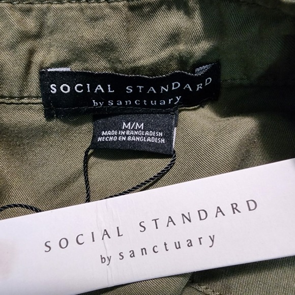 Social Standard By SANCTUARY Size Medium Tencel Snap Front Lightweight Jacket - Picture 10 of 11